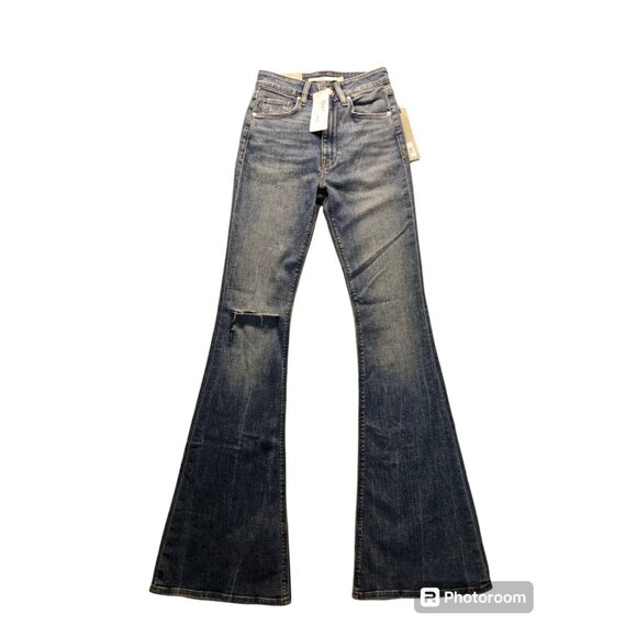 Hudson Holly High-Rise Flare Denim Jeans Gravity Blue Womens Size 24 $195 NWT - Picture 1 of 7